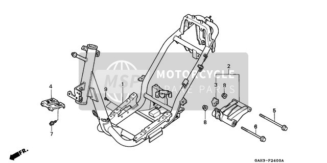 Honda SK50M 2000 Frame Body for a 2000 Honda SK50M